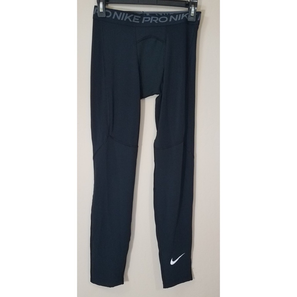 Nike Pro Full Length Training Tights Boys Big‎ Kids XLarge XL Black CK4546